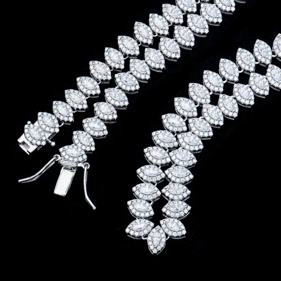 Xingyue Moissanit Marquise-Form-Halskette für Damen