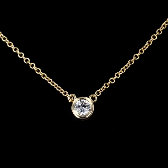 Großhandel 14K Soild Gelbgold Lab Grown Diamond Ketten-Halsketten-Schmuck