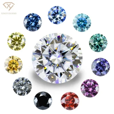 Xingyue Gemston Fabrikpreis Großhandel Gra-zertifiziertes weißes Vvs D Ef Gh farbiges Schwarz-Rosa-Blau-Loser-Stein-Diamant-Moissanit