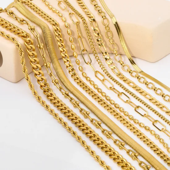 14K Gold gefüllte Halskette mit Fischgrätmuster und Schlangenkette für Damen, anlaufgeschützter Schmuck